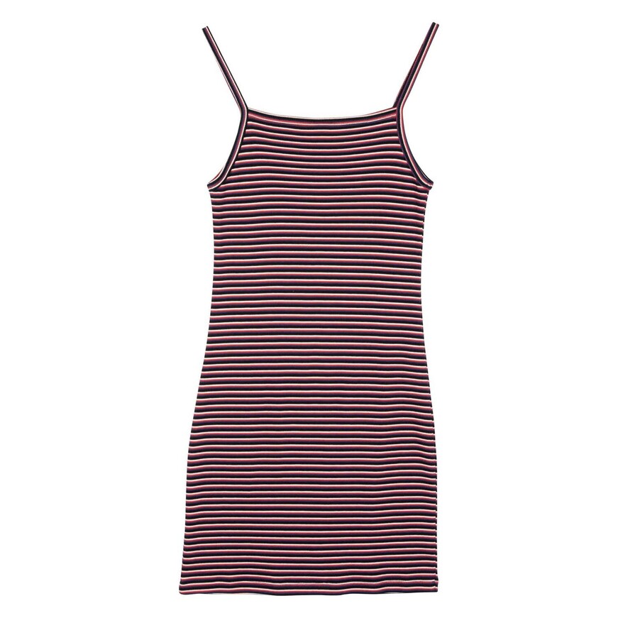 Strip logo emb dress-M