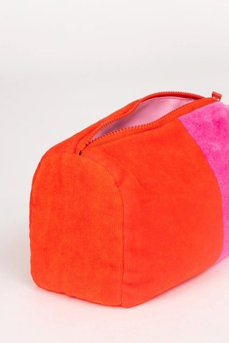 Bicolor Velvet Bubblegum Orange The Cosmos Pouch