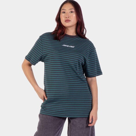 Strip Emb T shirt -Santa Cruz