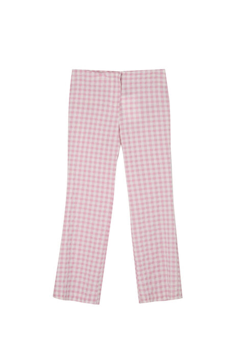 Καρό παντελόνι vichy pink