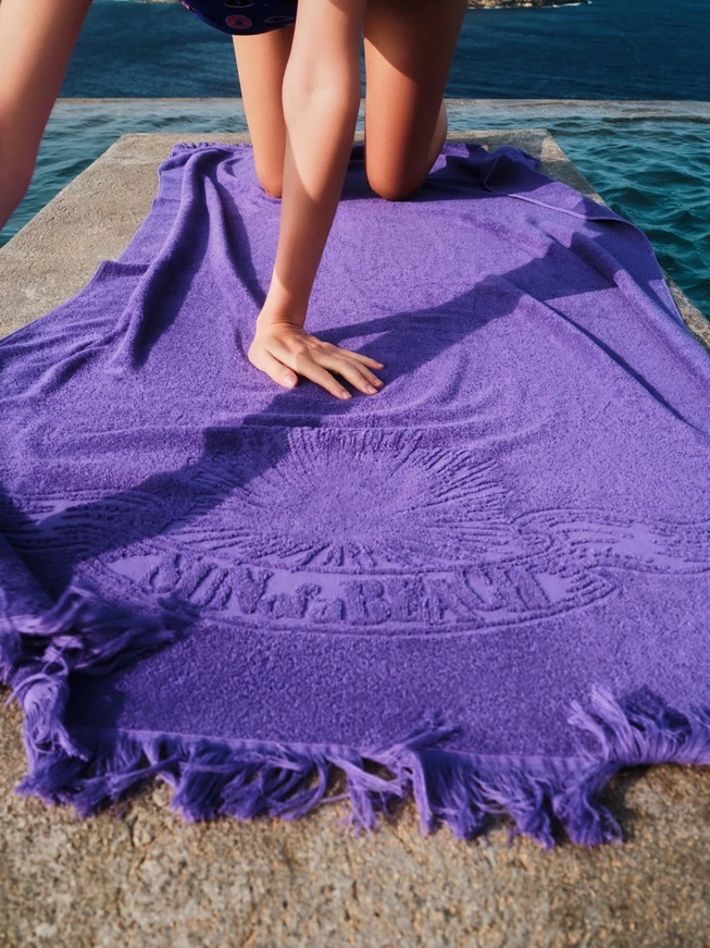 Ultra Violet Monochrome Beach Towel-Sun Of a Beach