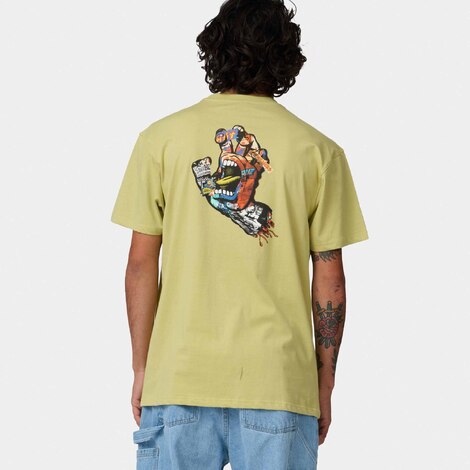 Collage Hand T-Shirt faded khaki -Santa Cruz