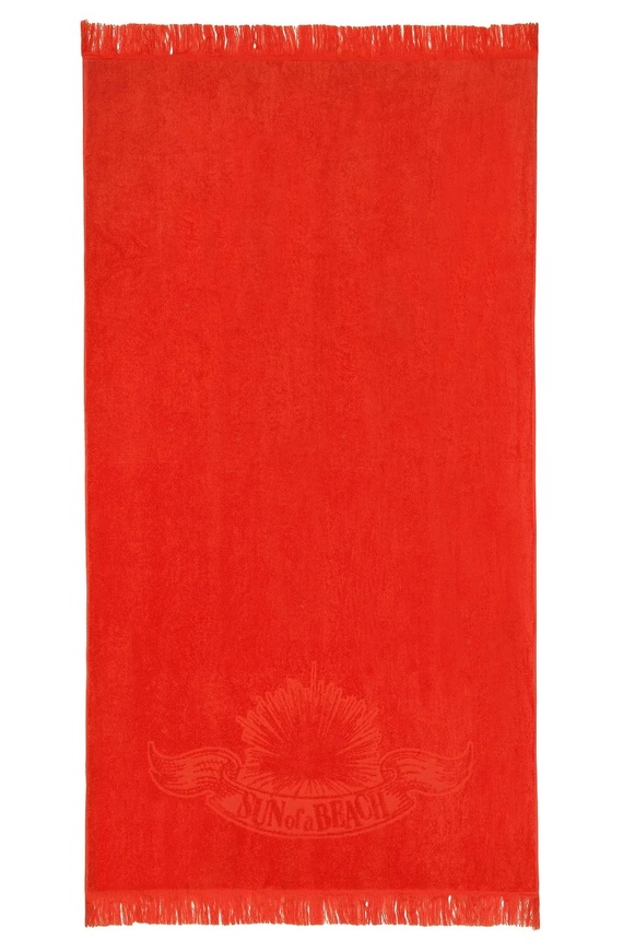 Orange Monochrome Beach Towel-Sun Of a Beach