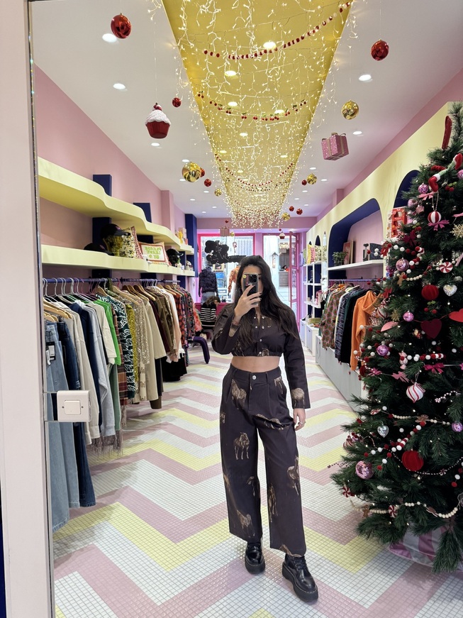 Brown horses crop jacket