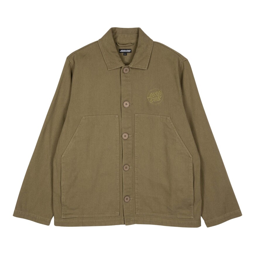 Opus Dot Denim jacket green 