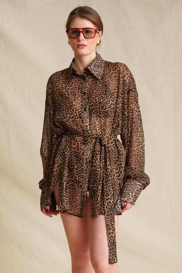 Leopard oversized shirt 