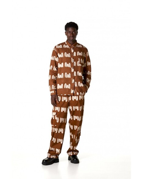 Pants logo brown