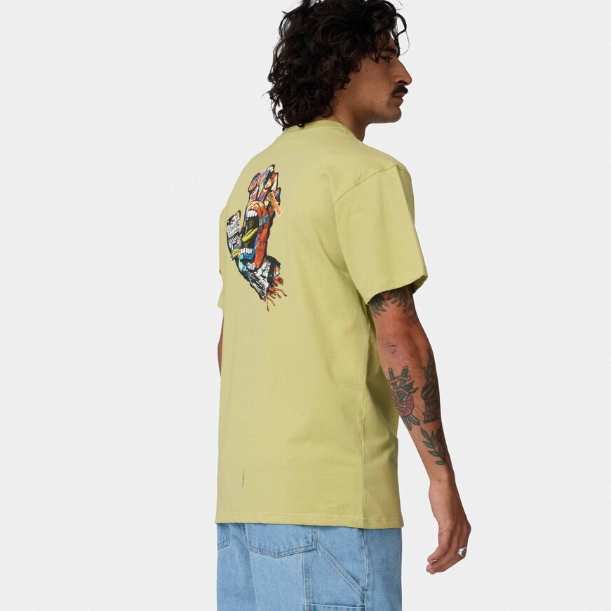 Collage Hand T-Shirt faded khaki -Santa Cruz