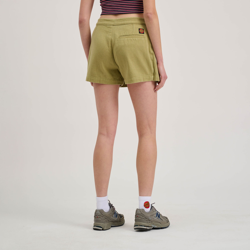 Classic label skort light khaki