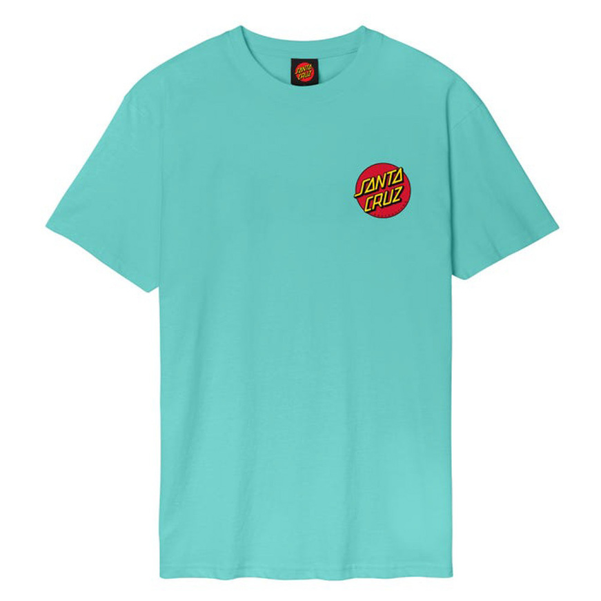 Classic Dot Chest T-Shirt pool blue -Santa Cruz