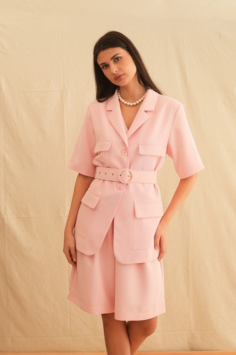 Baby Pink Safari Blazer 