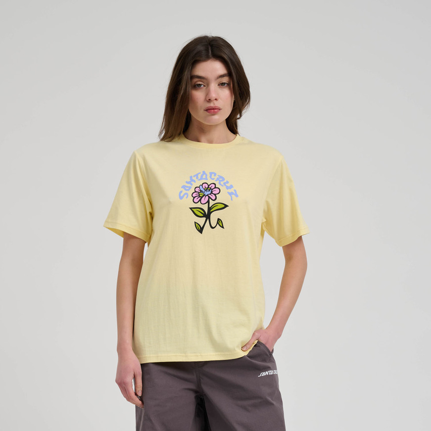 Delfino flower front t-shirt butter