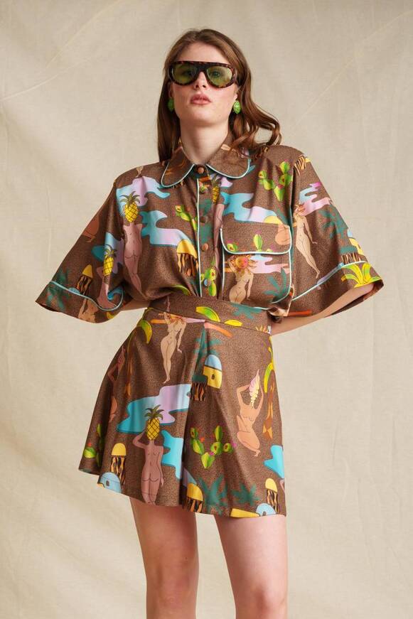 Brown Edem Short Sleeve Shirt