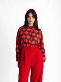 Amelia red oversized shirt
