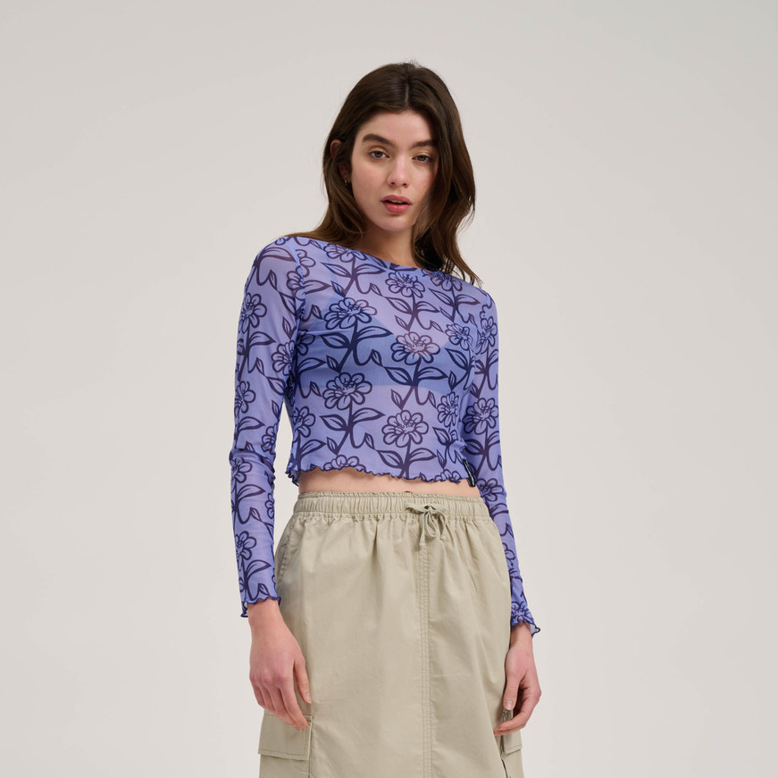 Delfino flower mesh crop