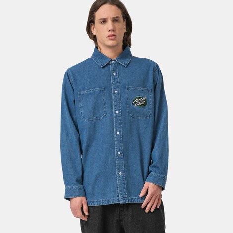 Global Oval Denim Shirt -Santa Cruz