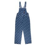 Classic label dungarees blue wave check