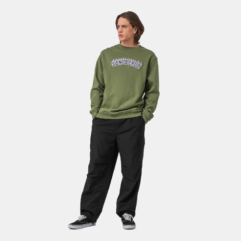 Burnt Collegiate Crew Dark Moss -Santa Cruz