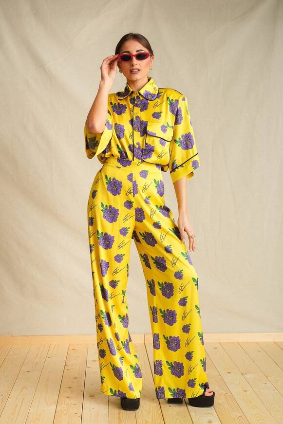 Yellow Dalia Classic Pants