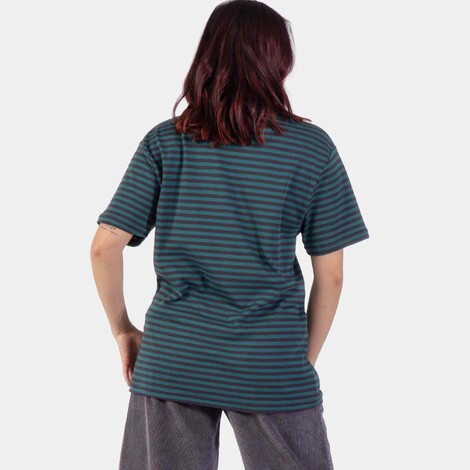 Strip Emb T shirt -Santa Cruz