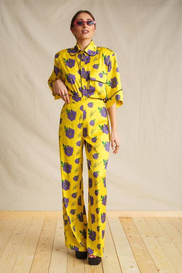Yellow Dalia Classic Pants