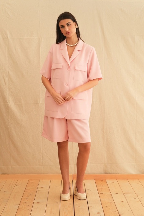 Baby Pink Safari Blazer 