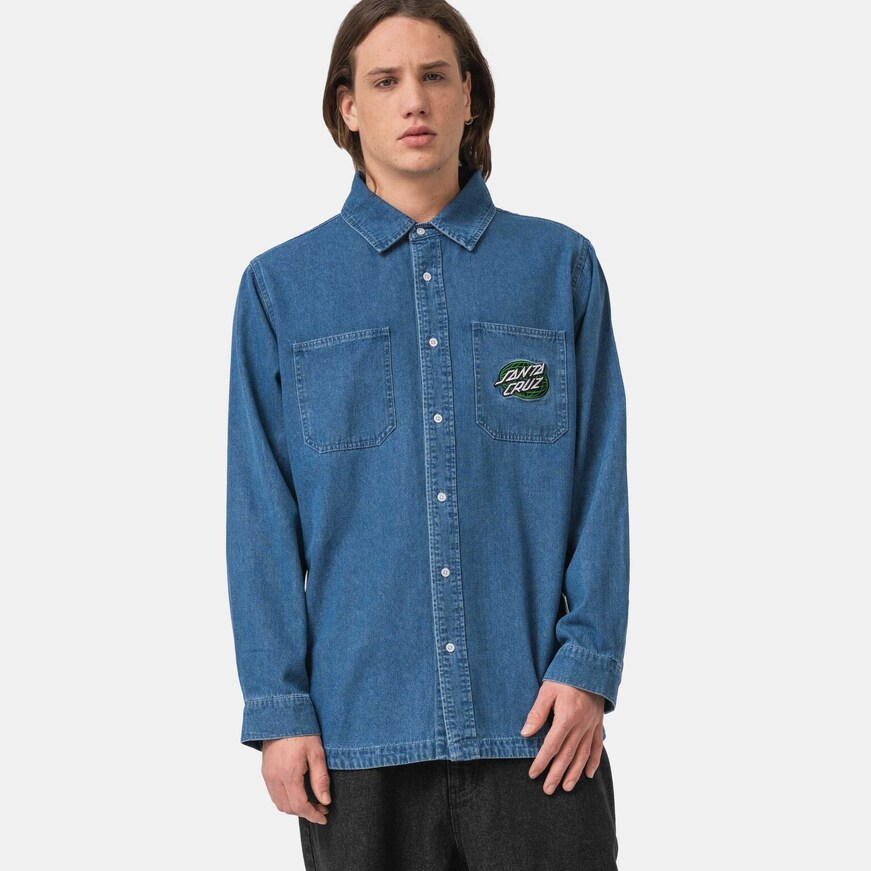 Global Oval Denim Shirt -Santa Cruz