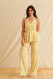 Maryline Dot yellow Backless Top