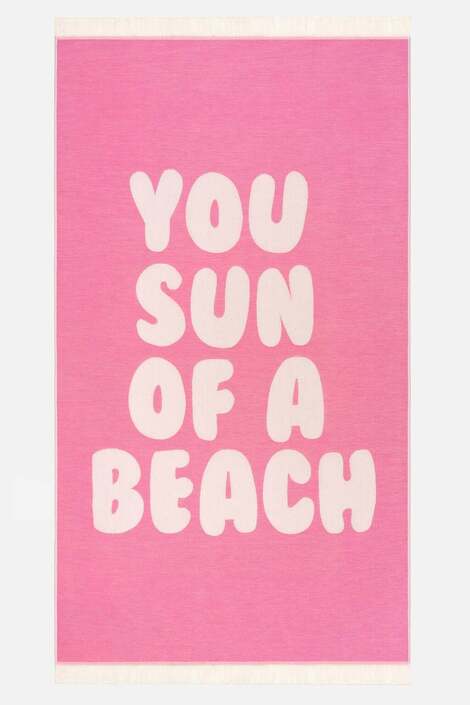 You Sun of a Beach Bubblegum Beach Towel 