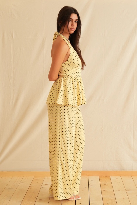 Maryline Dots yellow Classic Pants