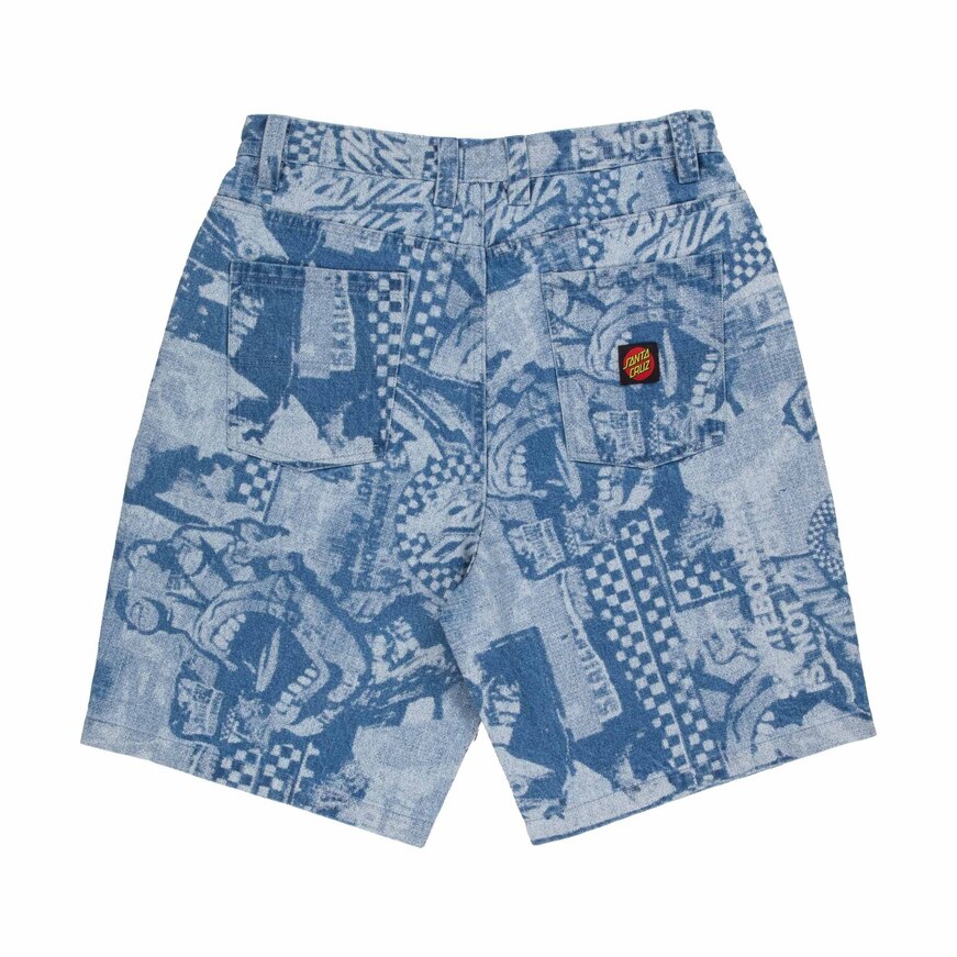 Stonewash Collage Big Shorts -Santa Cruz