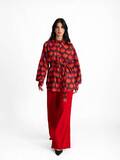 Amelia red oversized shirt