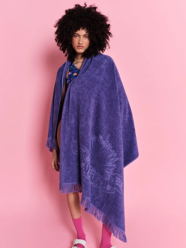 Ultra Violet Monochrome Beach Towel-Sun Of a Beach