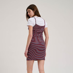 Strip logo emb dress-M