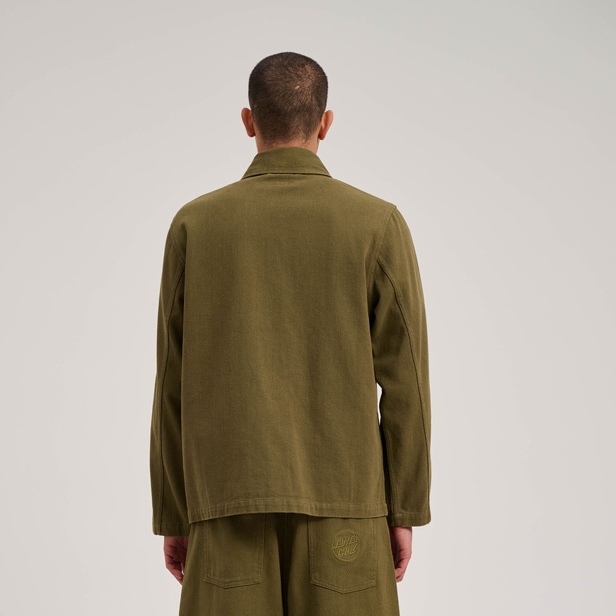 Opus Dot Denim jacket green 