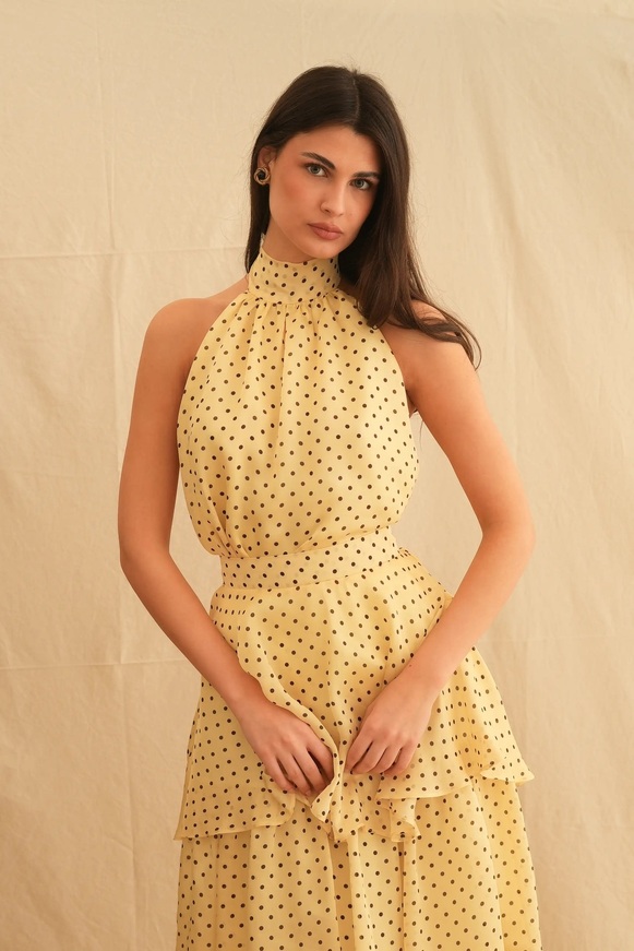 Maryline Dot Backless Top