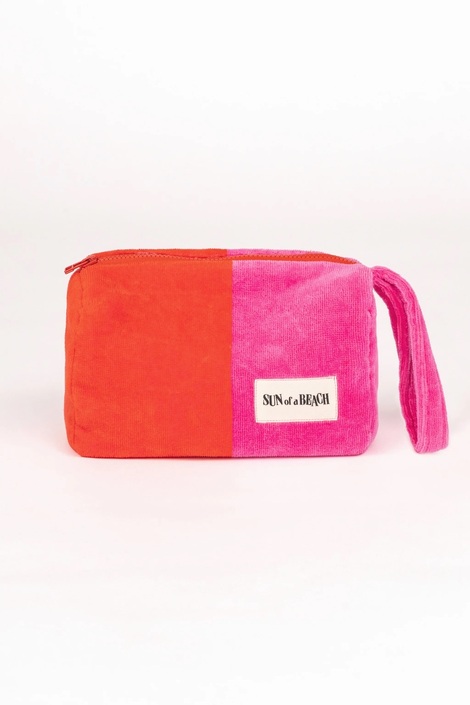 Bicolor Velvet Bubblegum Orange The Cosmos Pouch