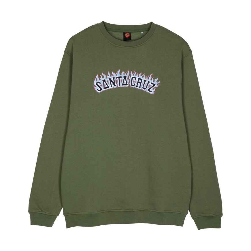 Burnt Collegiate Crew Dark Moss -Santa Cruz