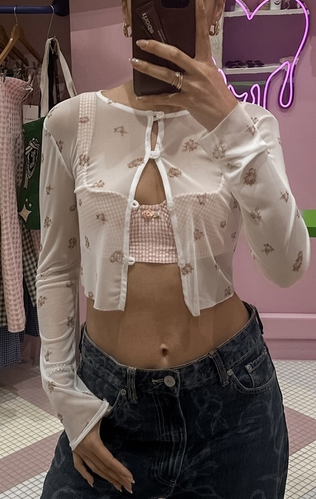 Mesh cardigan