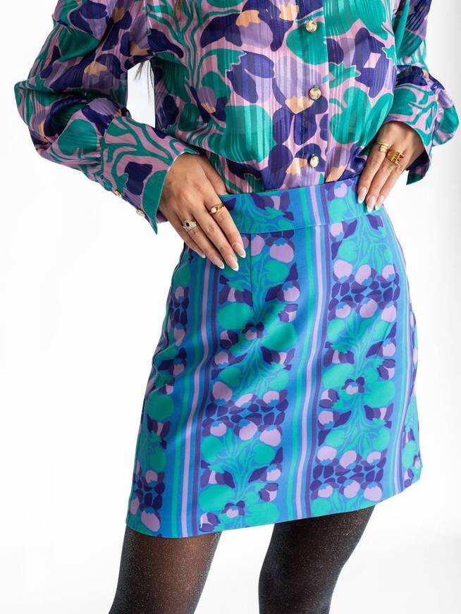 Violet blue mini skirt