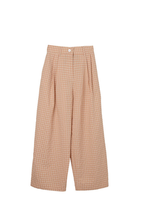Καρό παντελόνι peach check