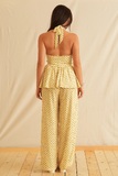 Maryline Dot yellow Backless Top