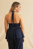 Polka Dots Backless Top