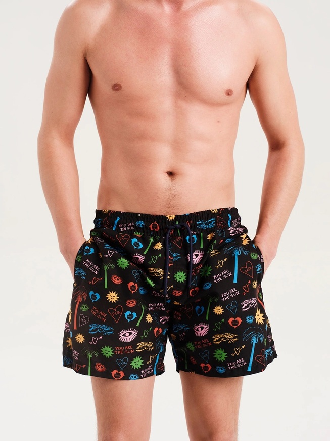 The Sun of a Beach Universe Black- Men's Swim Shorts