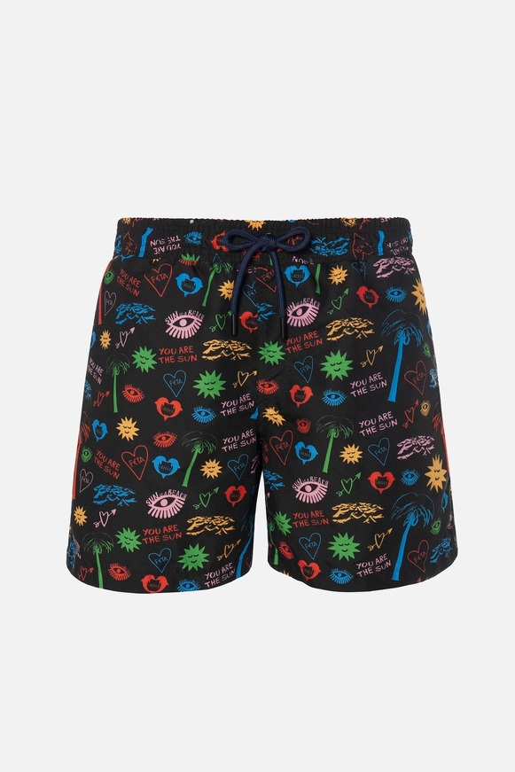 The Sun of a Beach Universe Black- Men's Swim Shorts