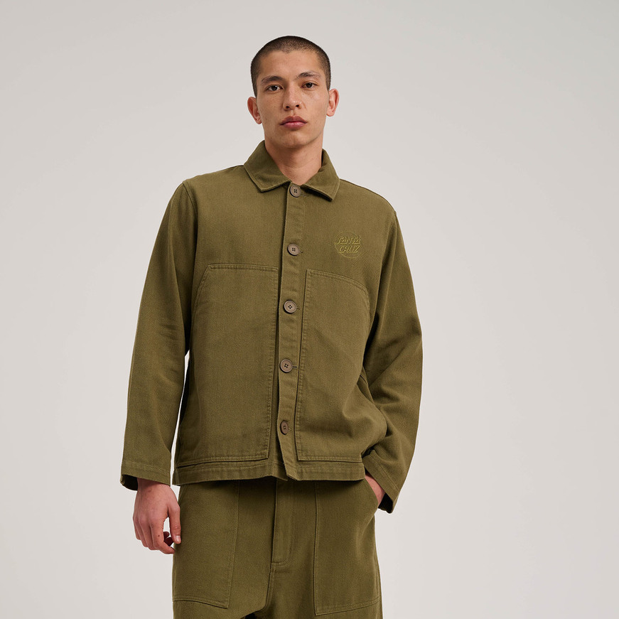 Opus Dot Denim jacket green 