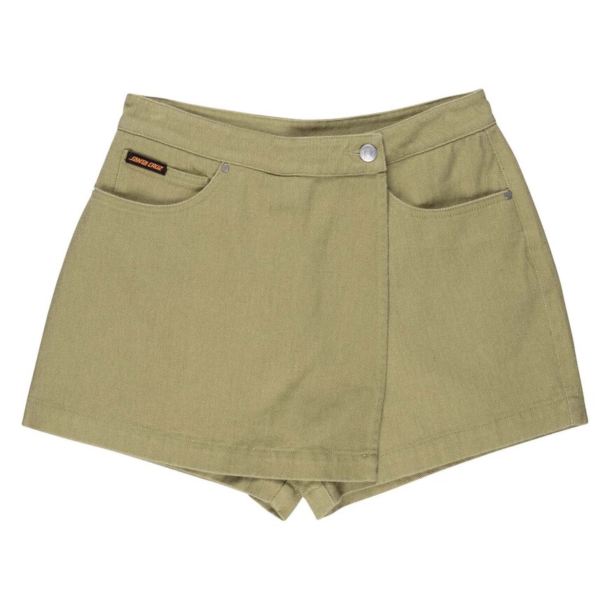 Classic label skort light khaki