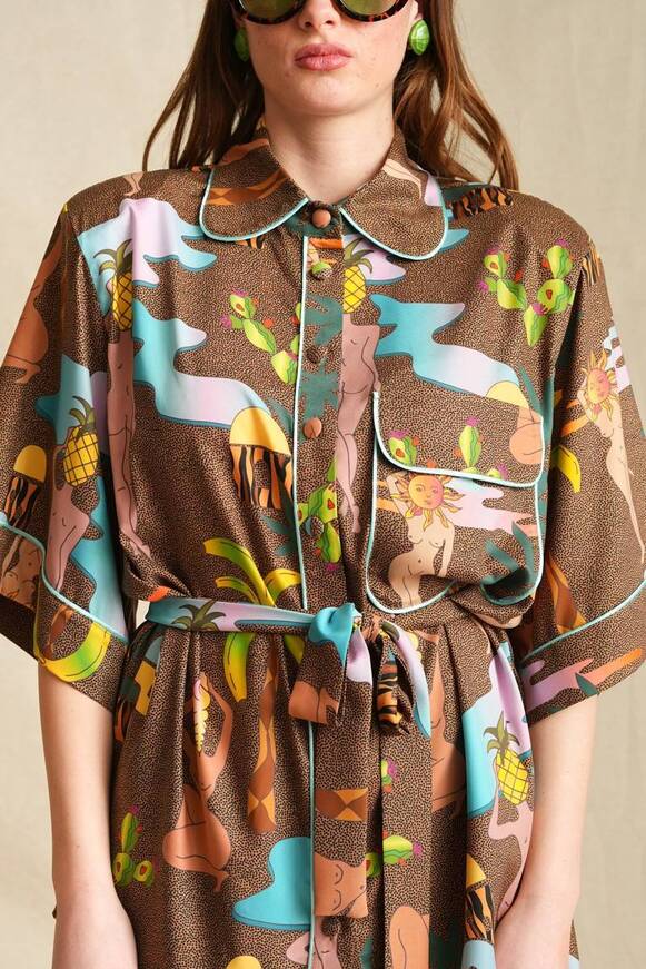 Brown Edem Short Sleeve Shirt