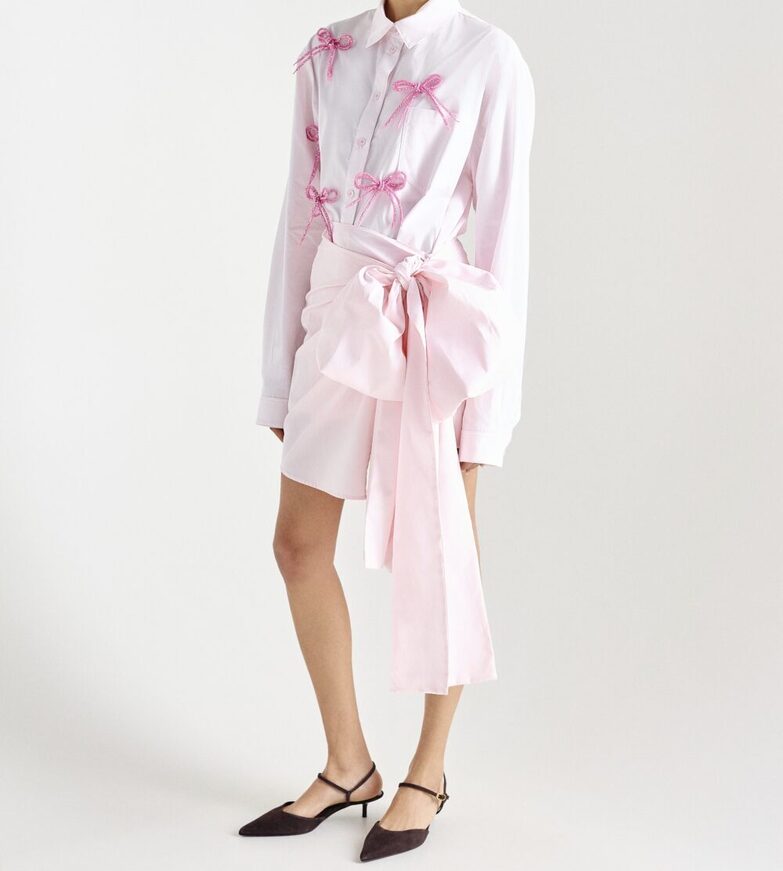 Oversized Shirt With Bows