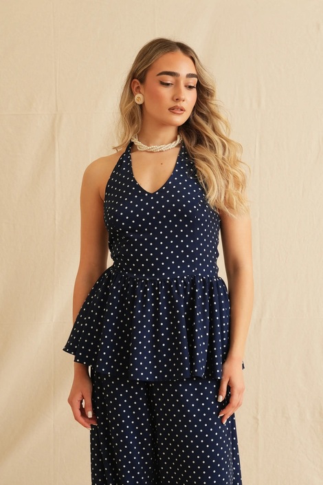 Polka Dots Backless Top